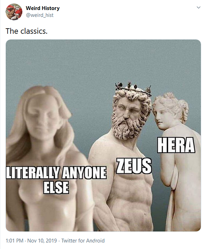 classic meme zeus infidelity