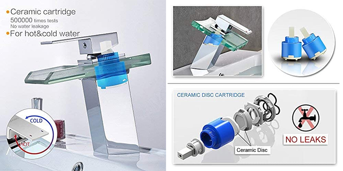 color-changing faucet ceramic cartridge