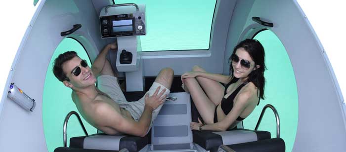couple inside the submarine aarea