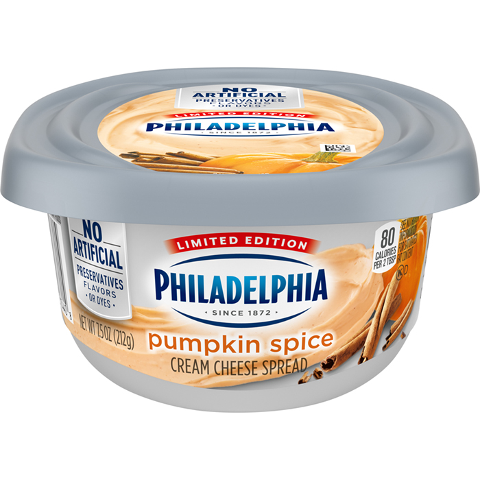 front face Philadelphia Pumpkin Spice cream cheese spread