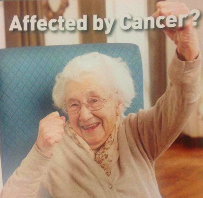 funny leaflet happy cancer