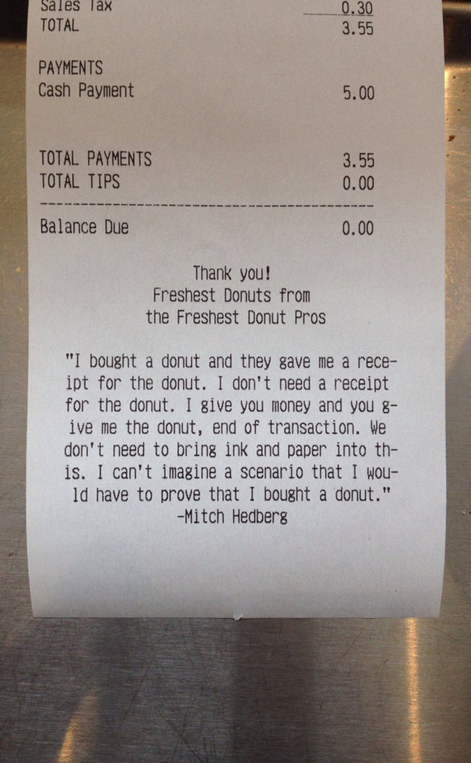 funny receipt