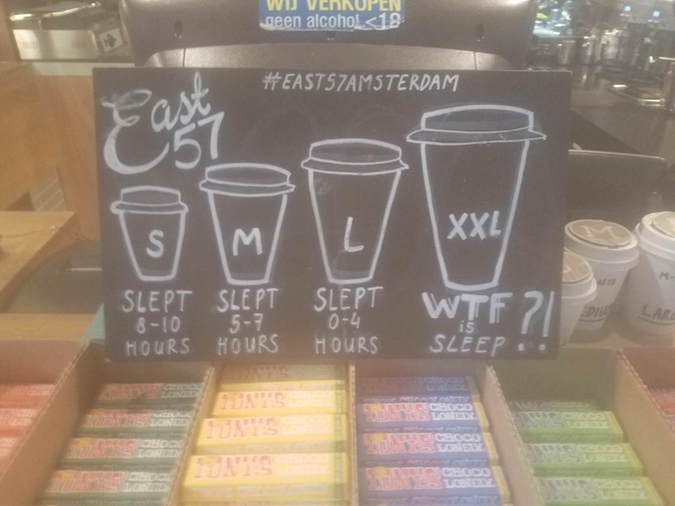 funny shops coffee cup sizes matched with sleep duration