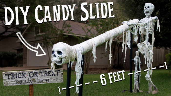 halloween candy slide