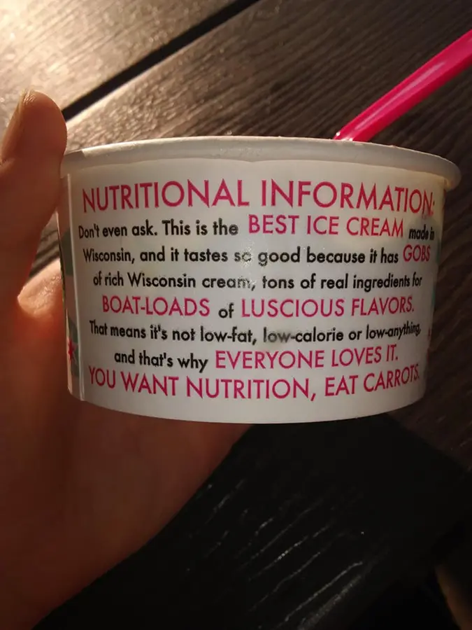 ice cream does not mince words