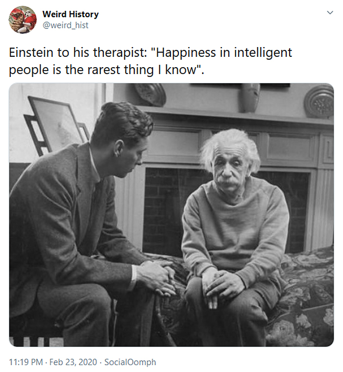 interesting historical facts einstein happiness