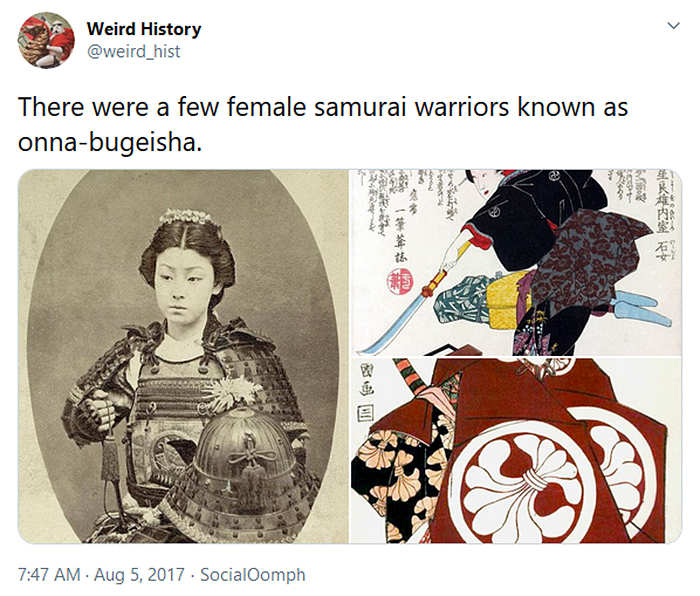 interesting historical facts female samurai warriors