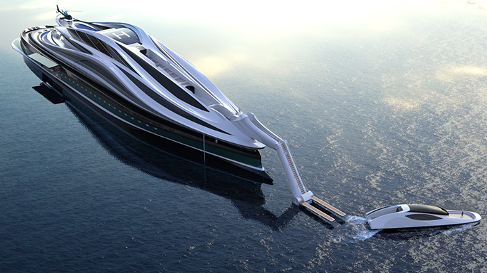 luxury electric yacht concept by lazzarini design studio