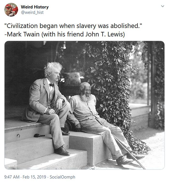 mark twain quote on slavery