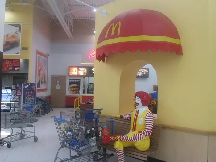 mcdonald's bench at walmart