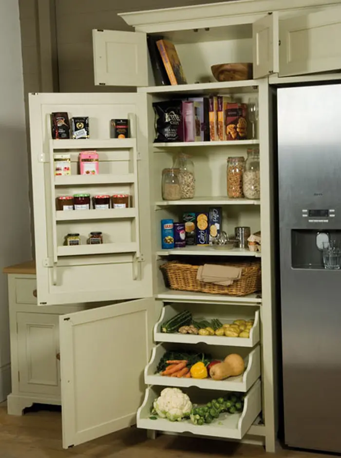 neptune wrap-around refrigerator pantry side cabinets