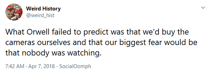 orwell future prediction social media