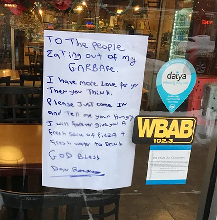 restaurant gives free food to homeless