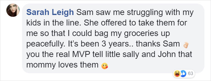 sarah leigh facebook comment walmart streator cashier of the week