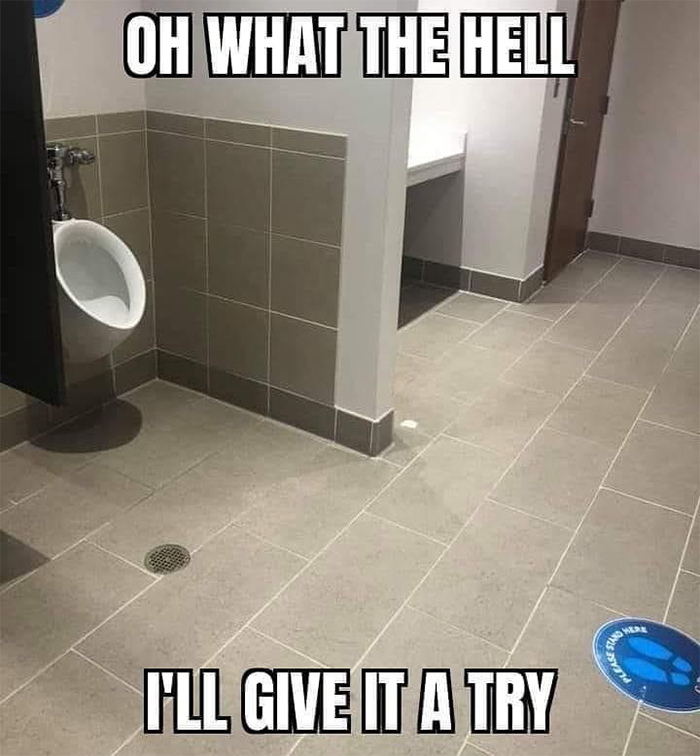 urinal distance too far