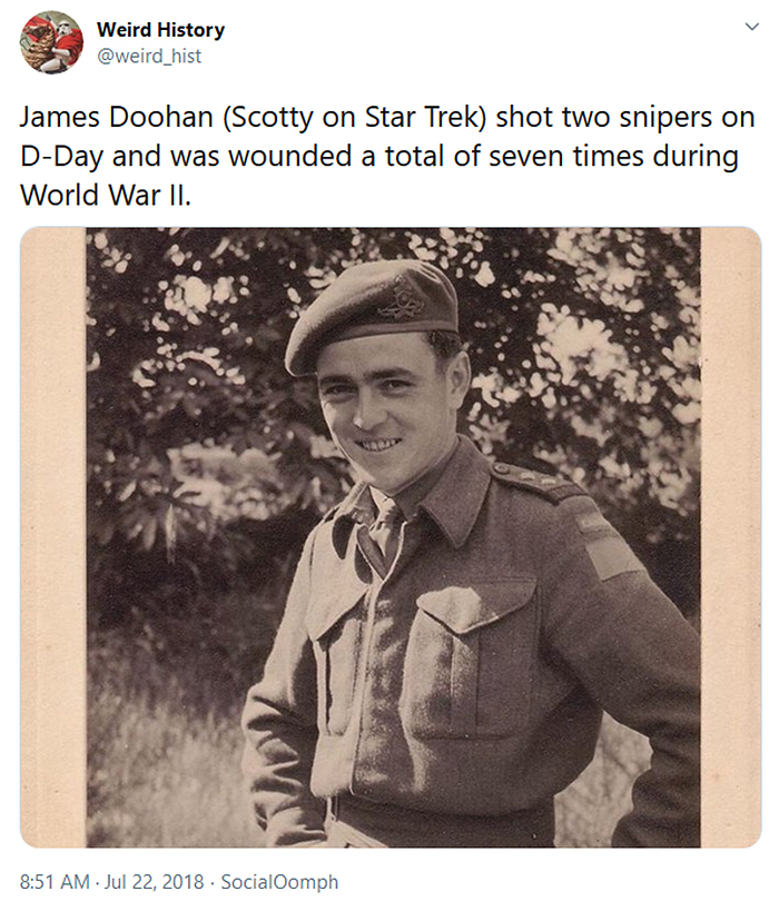 weird history james doohan