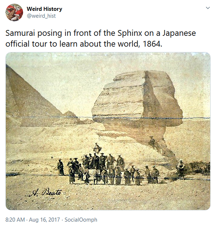 weird history japanese samurai in egypt