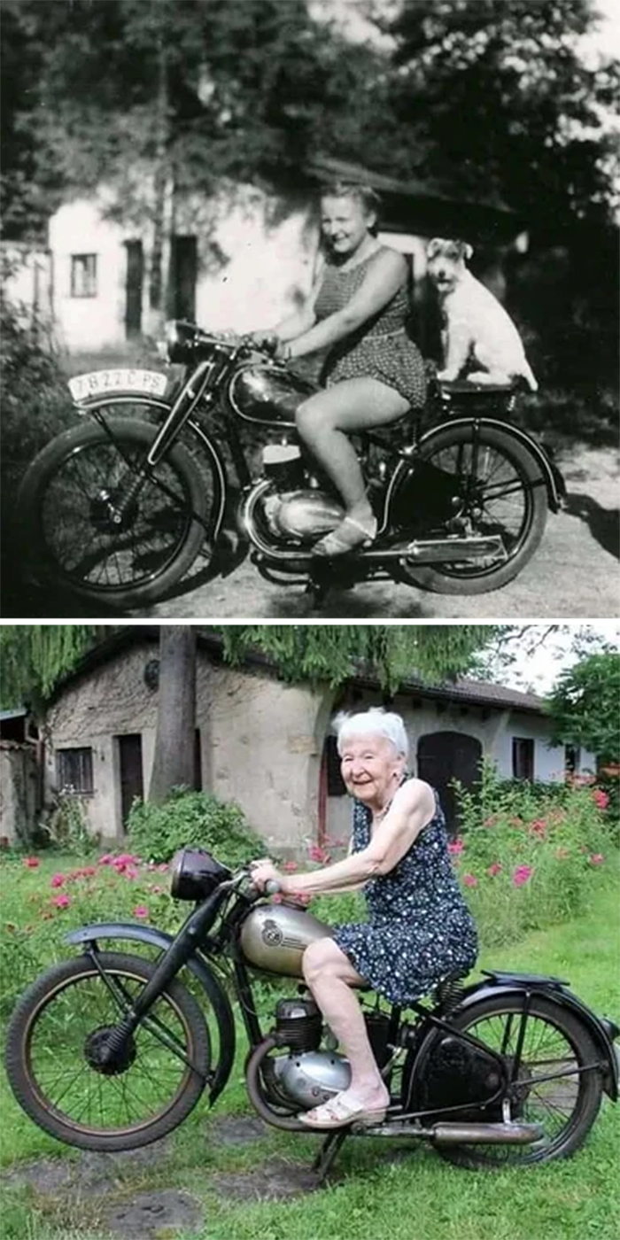 woman recreates photo 71 years later