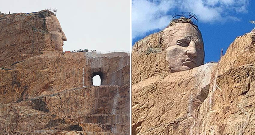 Crazy Horse Memorial sculpture