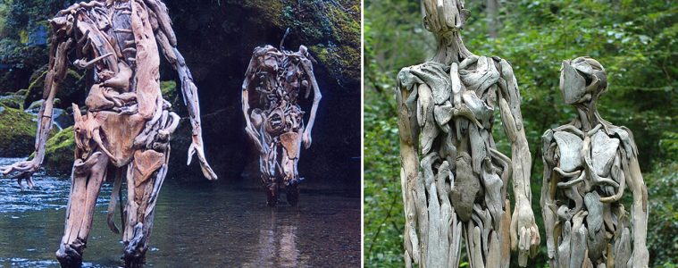 Driftwood sculptures