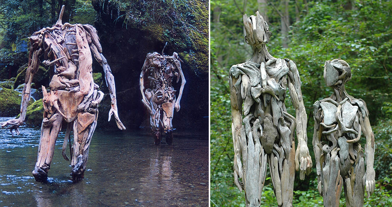 Driftwood sculptures