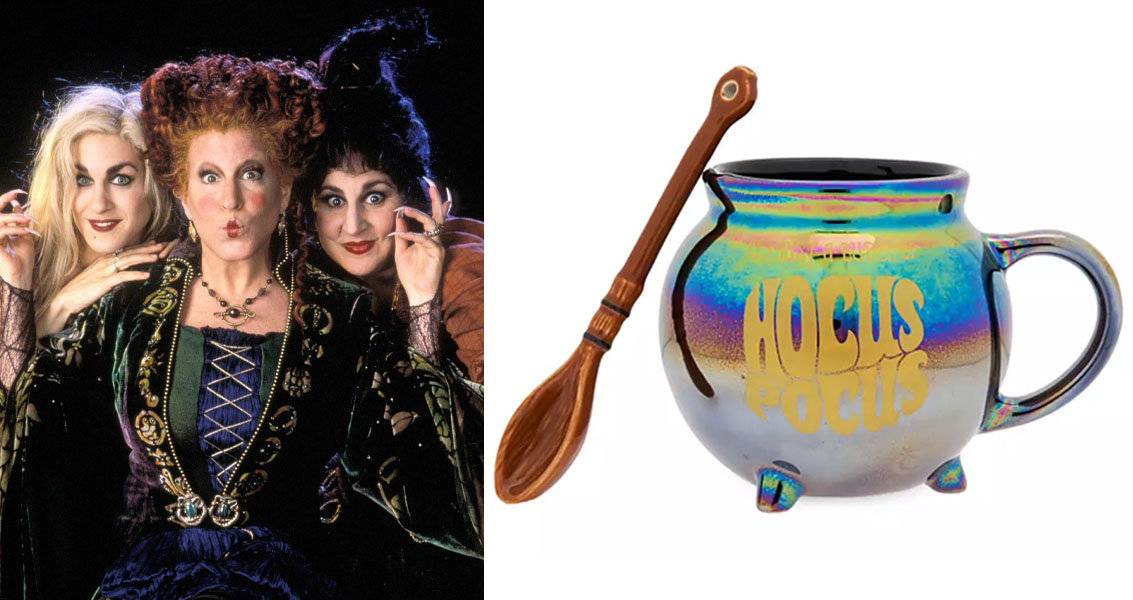 Details about  / Disney 2020 Hocus Pocus Iridescent Mug and Broom Spoon Set IN HAND Fast Shipping