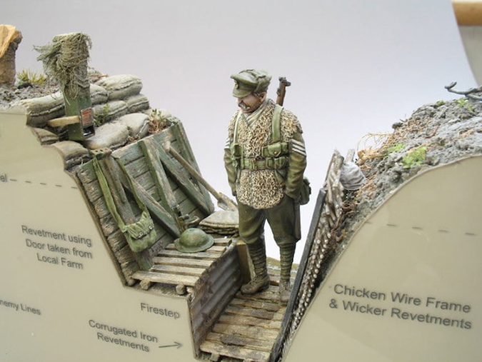 british typical wwi trench warfare model details