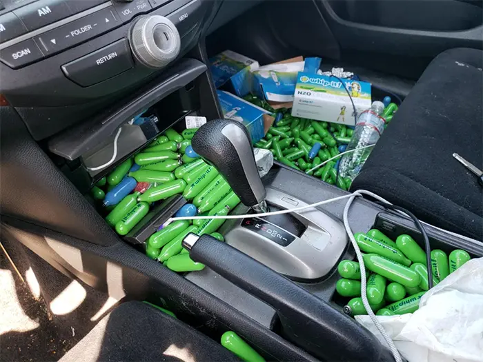 car full of whip-it canisters lost keys