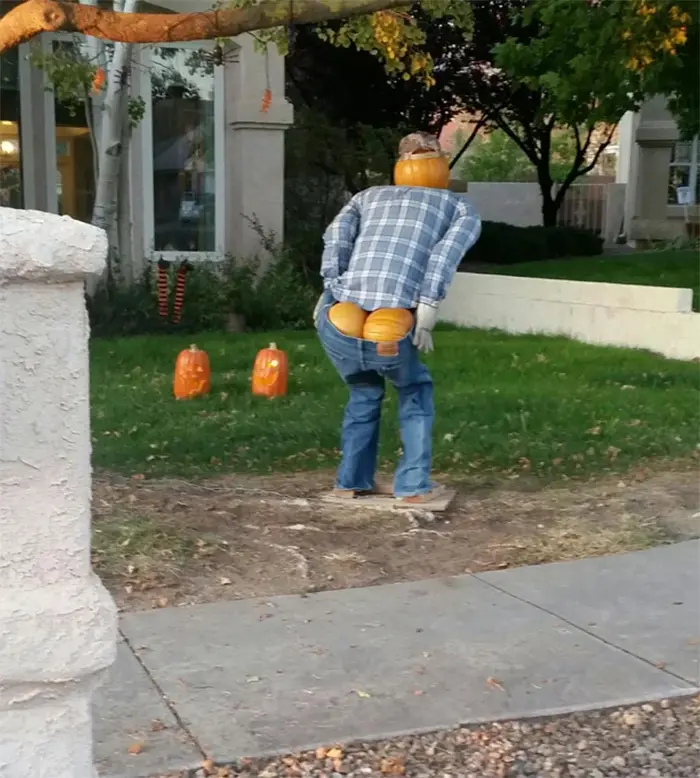 creative halloween decorations funny pumpkin man