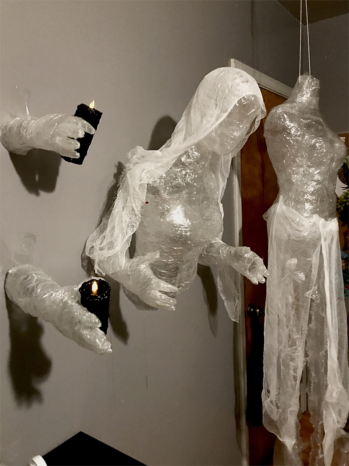 creative halloween decorations tape ghosts