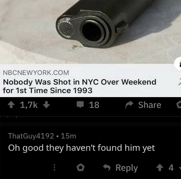 cursed comments nobody was shot in nyc