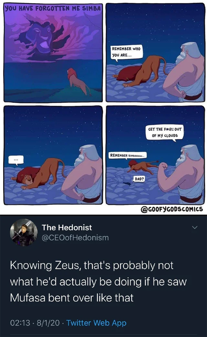 cursed comments zeus and mufasa