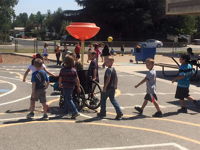 daughter in wheelchair made friends