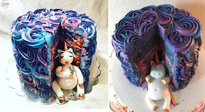 expectation vs reality exceeded unicorn cake