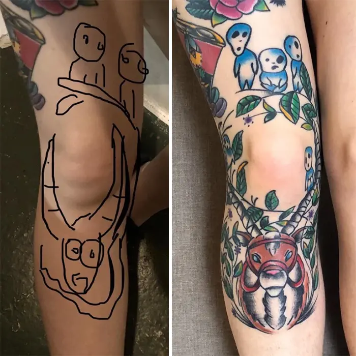 expectation vs reality tattoo design