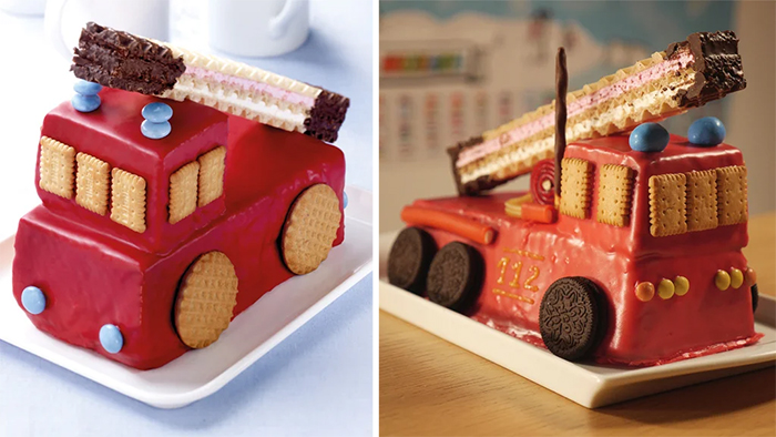 fire truck cake recreated