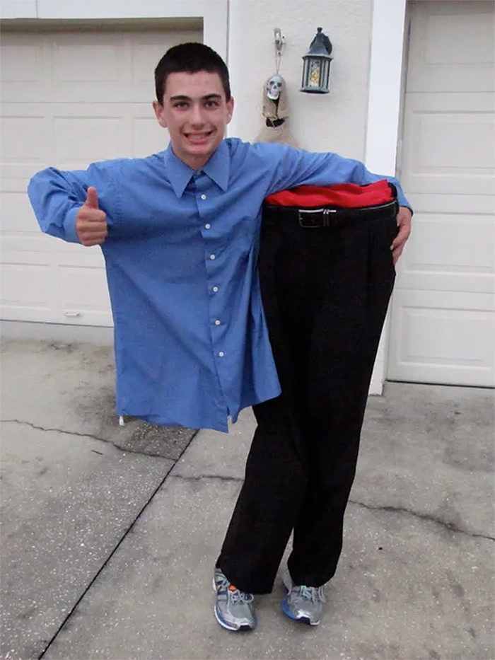 funny halloween costumes cut in half