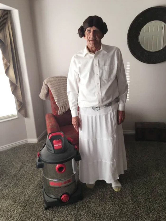 funny halloween costumes grandpa princess leia