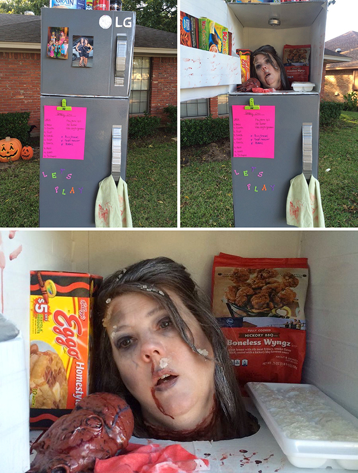 funny halloween costumes severed head in the fridge