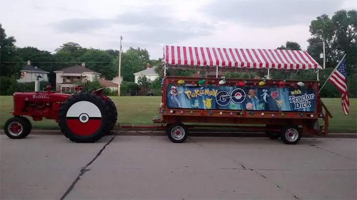 funny neighbours tractor and pokemon enthusiast