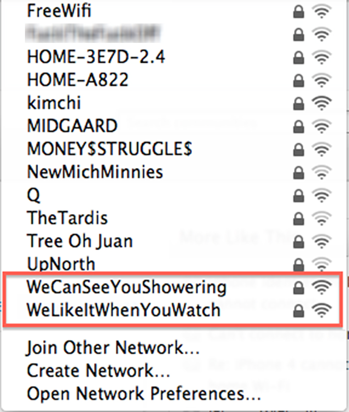 funny neighbours wifi communication