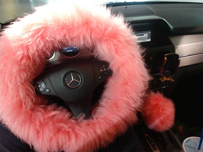 fuzzy steering wheel cover