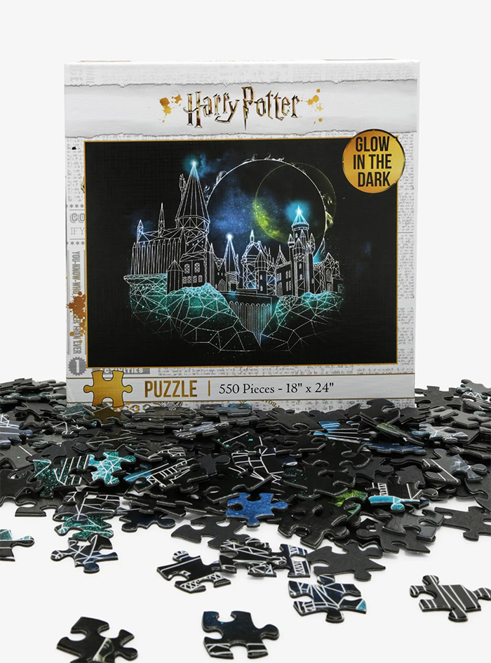 glow-in-the-dark hogwarts puzzle