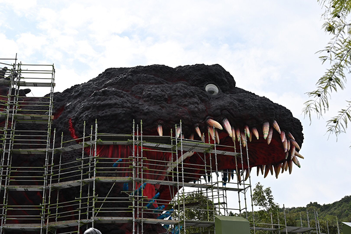 japanese theme park kaiju attraction under construction by riku2006