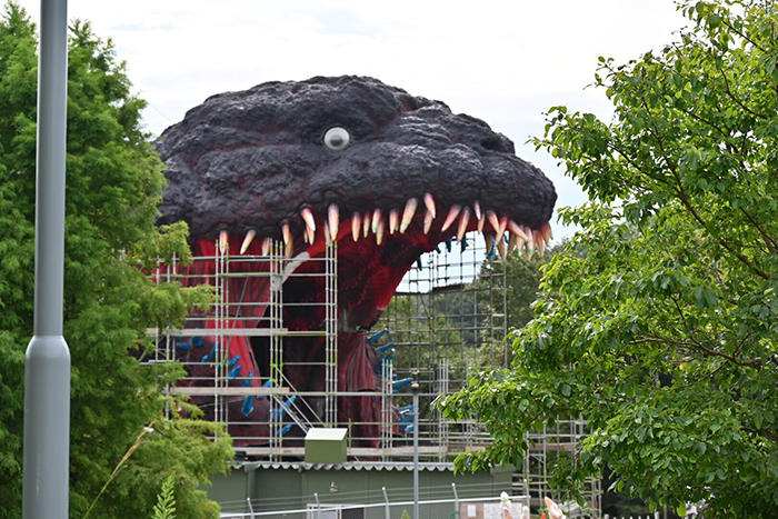 kaiju attraction at japanese-theme park under construction by riku2006