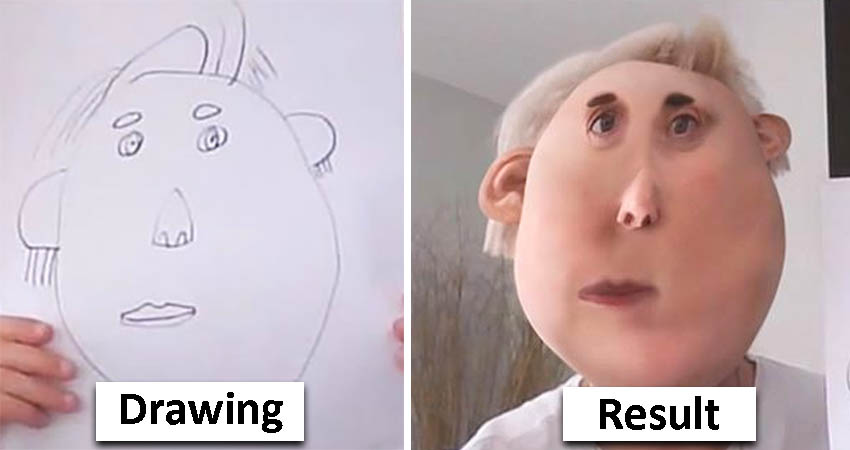 kids drawings photoshopped