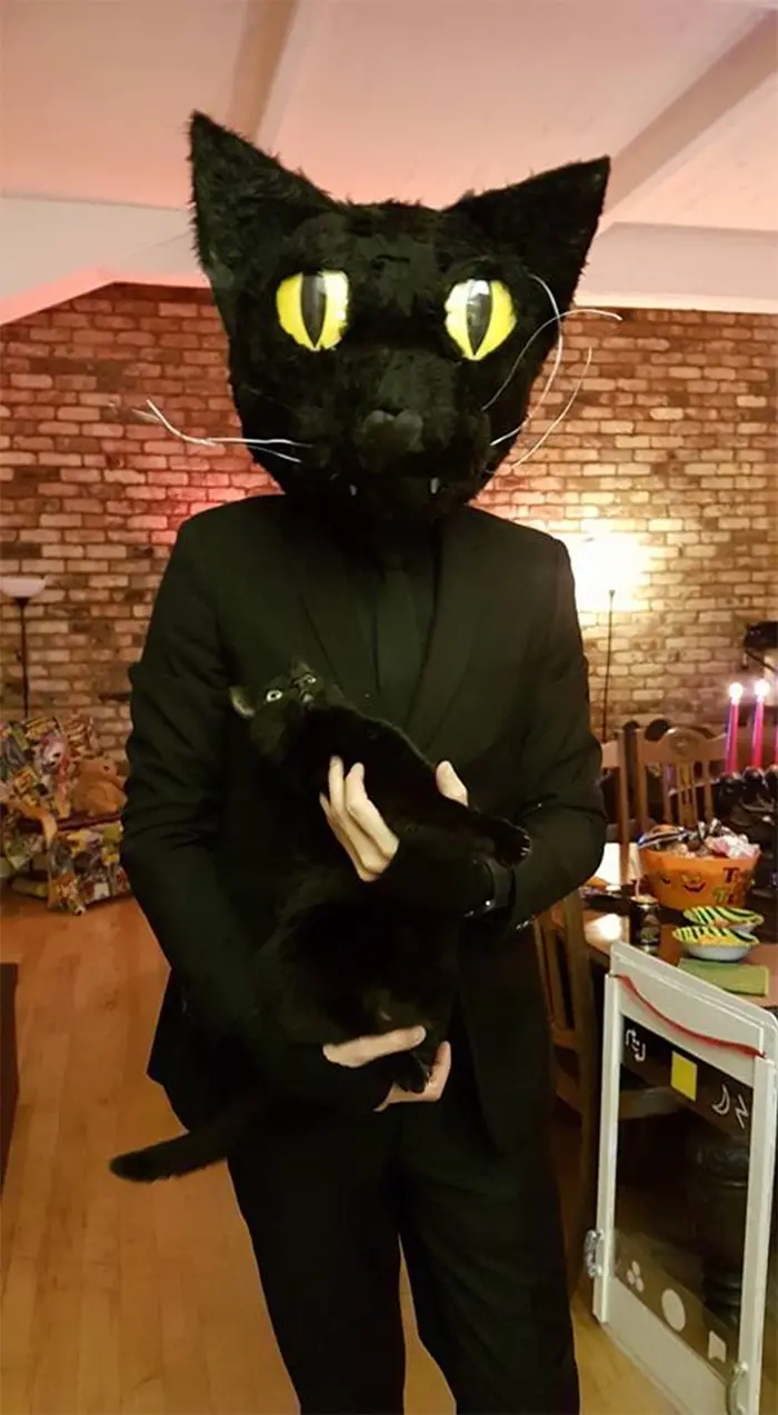 man dresses up as his cat