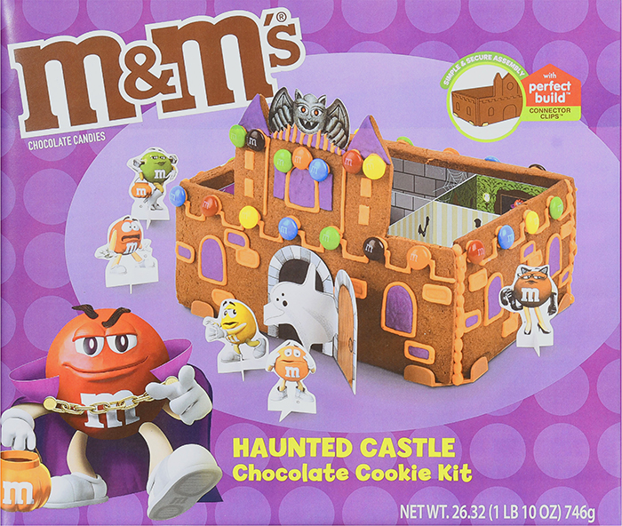 m&m's haunted castle chocolate cookie kit