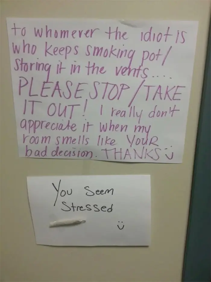 neighbor dispute notes smelly vents
