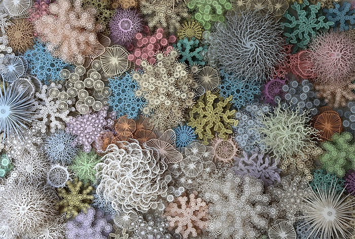 paper art mimic coral reef